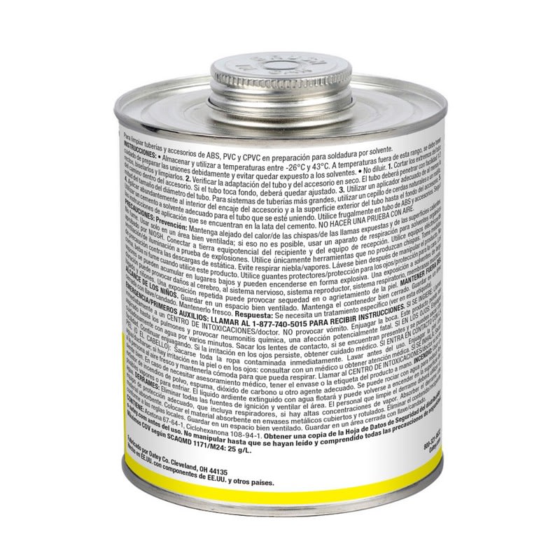 Oatley 32 oz Can Clear Liquid, For ABS PVC and CPVC Pipe and Fittings Cleaner | OTY30805