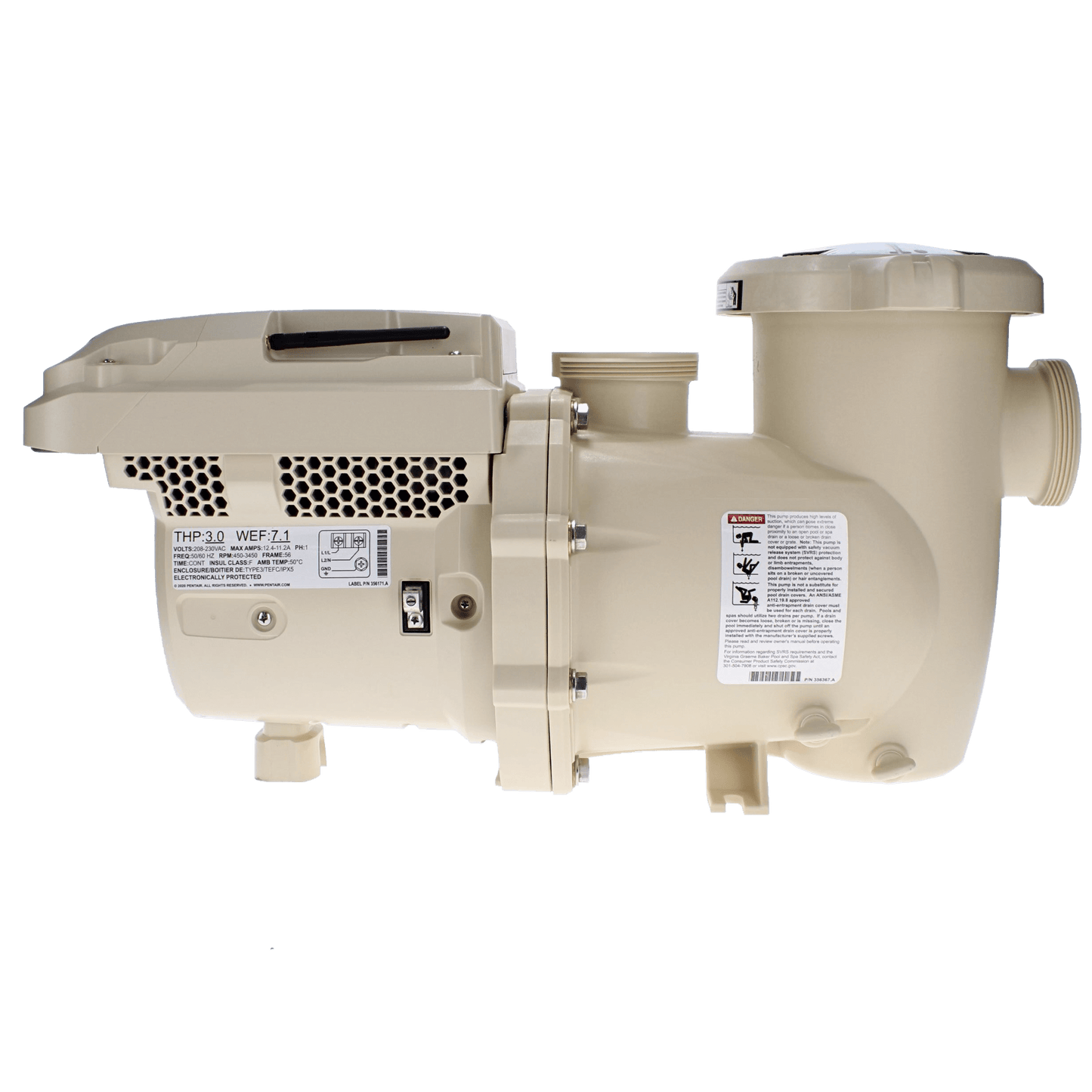 Pentair IntelliFlo3 VSF Variable Speed 3HP Plus Flow Pool Pump 011076