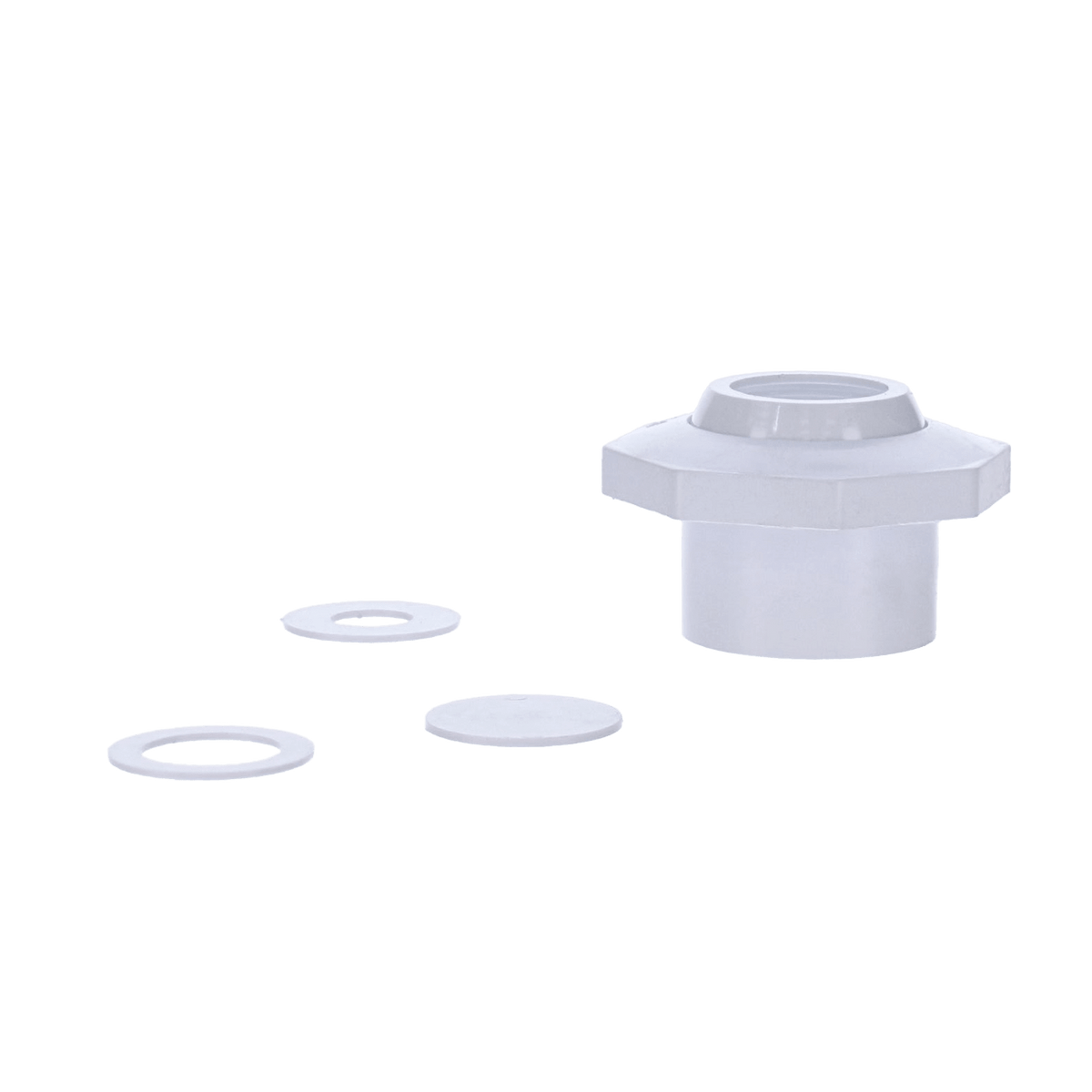 Pentair Economy Insider 1-1/2" Slip Inlet with Snap-in 1/2 ", 3/4", 1", Pressure Test Disks, Bulk PK, White | 542002