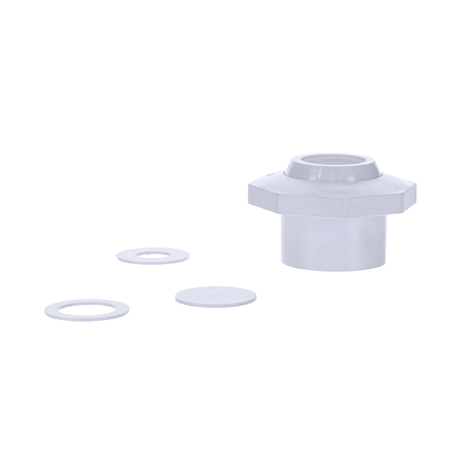 Pentair Economy Insider 1-1/2" Slip Inlet with Snap-in 1/2 ", 3/4", 1", Pressure Test Disks, Bulk PK, White | 542002