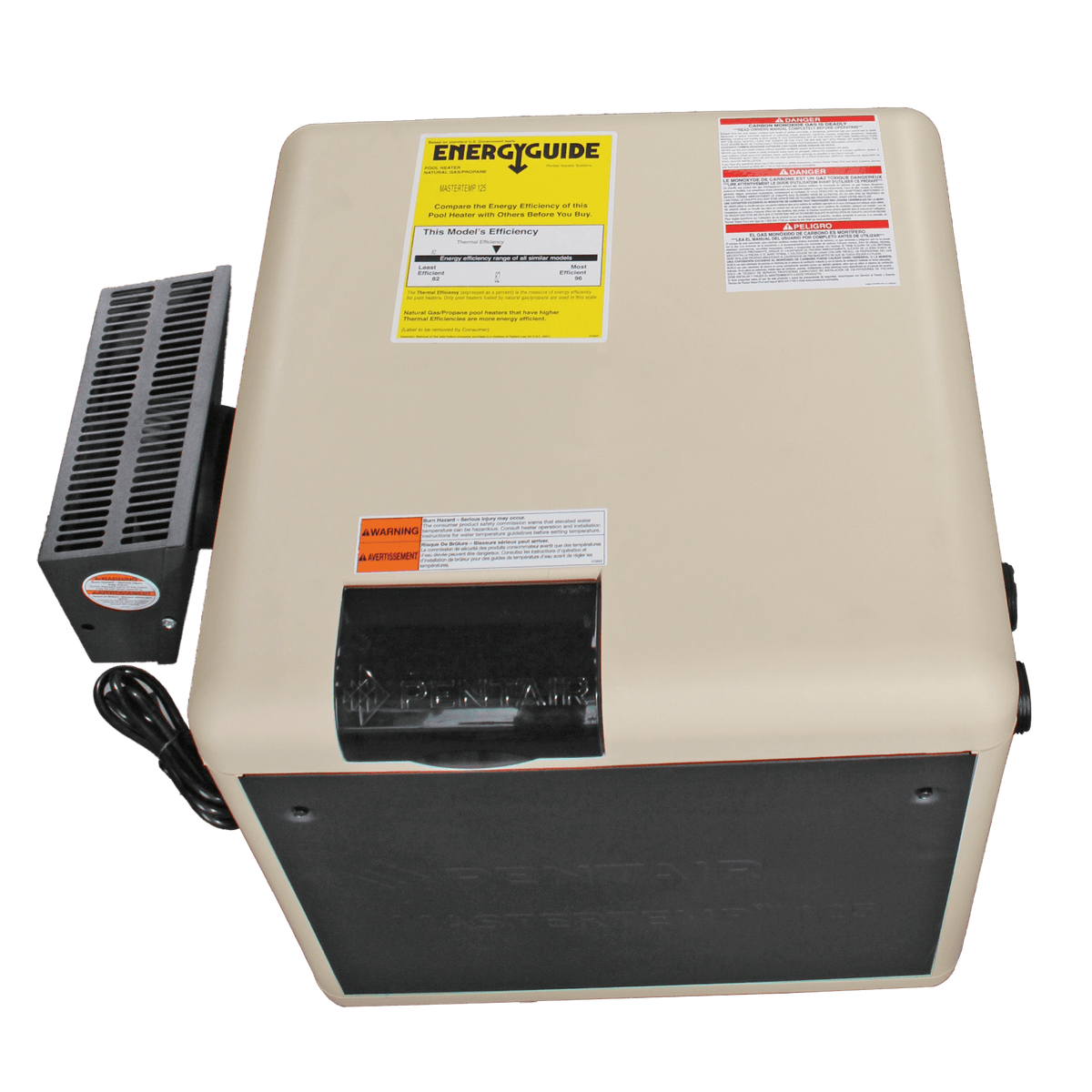 Pentair Mastertemp 125 Heater Natural Gas With Cord - EC-462024