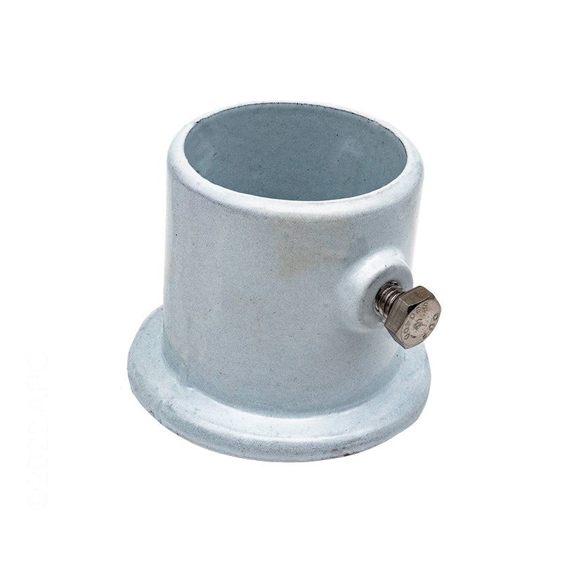 Permacast 1.5" White Aluminum Deck Anchor Flange, 3 Hole - PF-2115-L