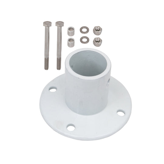 Permacast 5 1/4" Slide Deck Flange 1.90" Tube White Aluminum - PF-3119