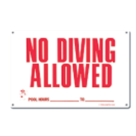 Poolmaster No Diving Allowed Pool Hours - 40342
