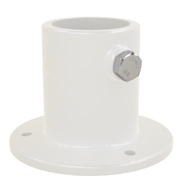 Perma-Cast 1.5" White Aluminum Deck Anchor Flange, 3 Hole | PF-2115-L