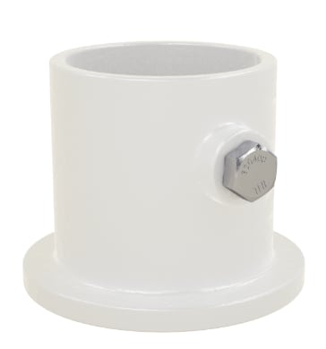 Perma-Cast 1.9" White Aluminum Deck Anchor Flange, Center Hole | PF-2119-L