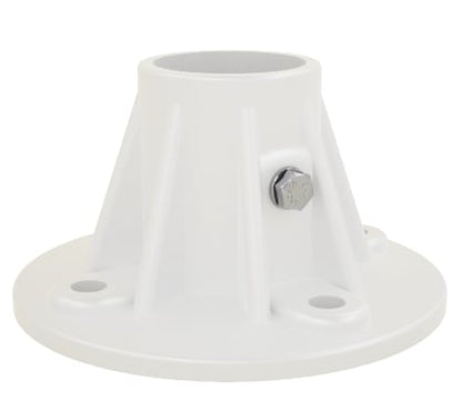 Perma-Cast 5" Slide Deck Flange 1.90" Tube, White Plastic | PF-25