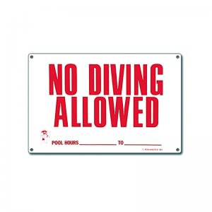 Poolmaster No Diving Allowed Pool Hours | 40342