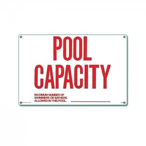 Poolmaster Sign-"Pool Capacity" | 40361