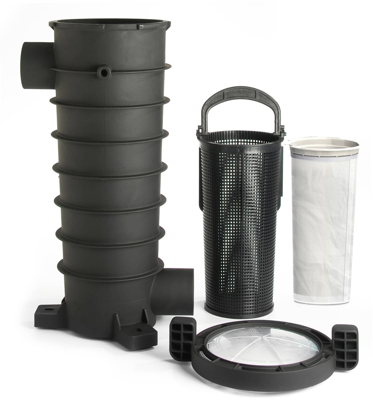 Paramount EDC Equipment Side Debris Canister, Thermoplastic, Clear Bayonet Lid,  Fine Mesh Bag | 004152451600