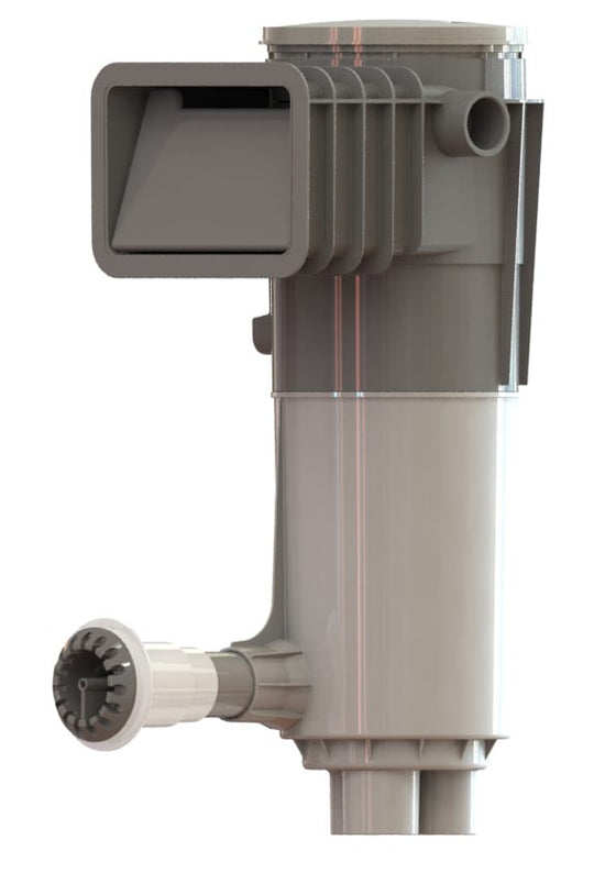 Paramount ParaskimV Venturi Skimmer Without Deck Ring & Lid, Includes Return Guard Assembly, Gray Throat, Concrete Pools | 004702100200