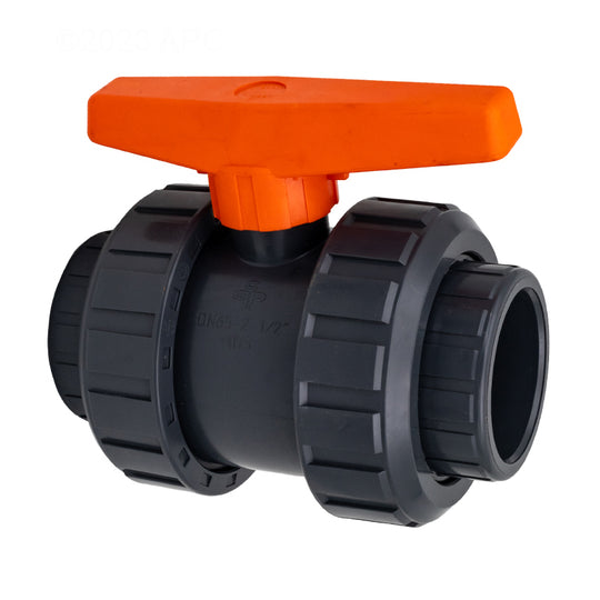 Praher Series True Union Ball Valve 2.5"S PVC S6 - BV6-2501PES