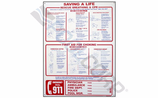NATIONAL STOCK SIGN CO INC CPR SIGN 18"x24" VERTICAL | PS236