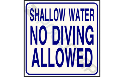 NATIONAL STOCK SIGN CO INC SIGN NO DIVING SC APPROVED 24"x24" | PS237