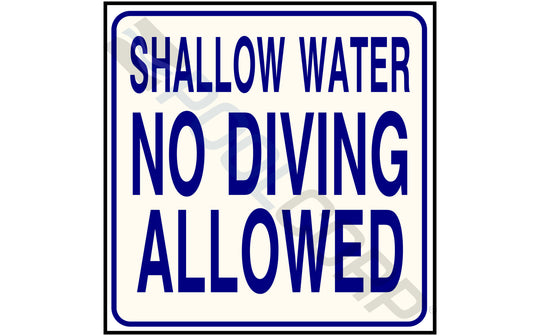 NATIONAL STOCK SIGN CO INC SIGN NO DIVING SC APPROVED 24"x24" | PS237