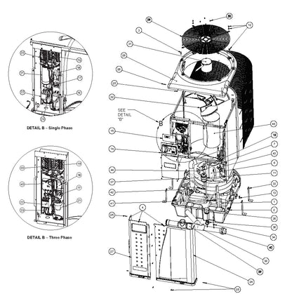 Pentair Ultratemp Heat Pump 125K BTU 460863 parts diagram