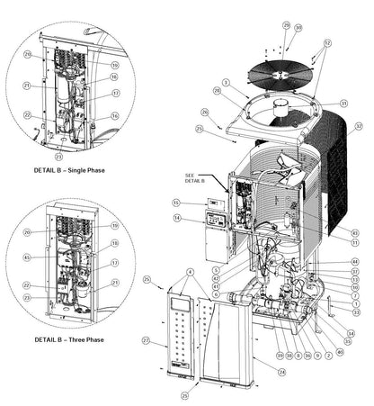 Pentair Ultratemp Heat Pump 108K BTU 460932 parts diagram