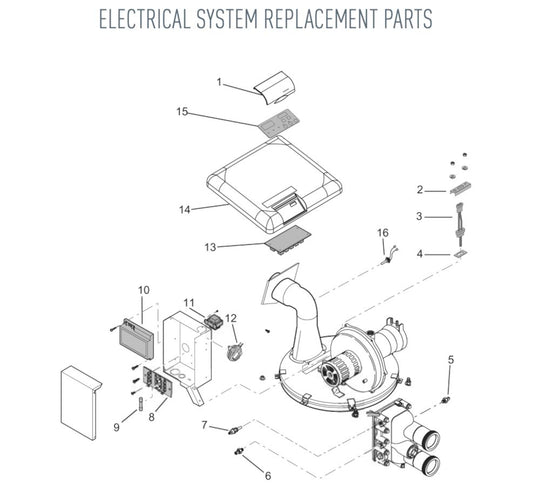 Pentair MasterTemp Natural Gas Heater 400K BTU EC-462028 parts diagram