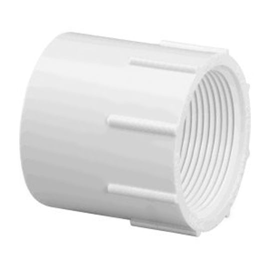 Westlake Pipe & Fittings Adapter, 2-1/2" Slip x FPT White PVC Schedule 40 - 435025