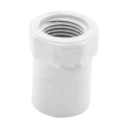 Westlake Pipe & Fittings Reducing Bushing, 1/2 x 3/8" Spigot x FPT White PVC Schedule 40 - 438073