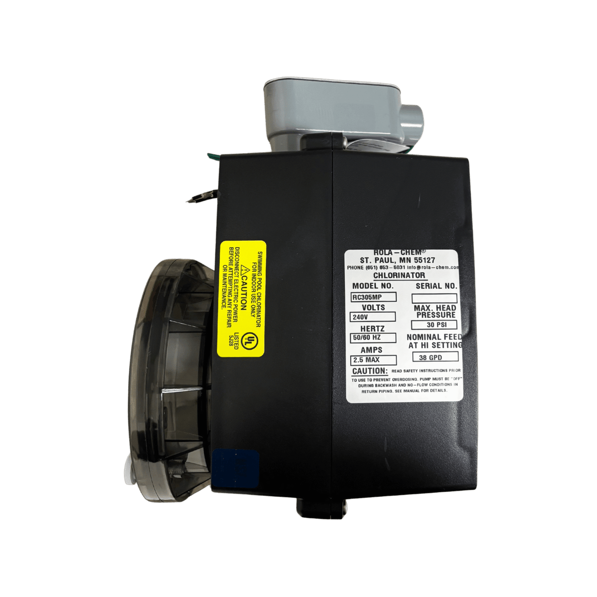 Rola-Chem Pro Series 300 Pump Conduit Rola-Chem Pro Series 300 Pump Conduit 38 Gpd 240V 38 Gpd 240V - 543823