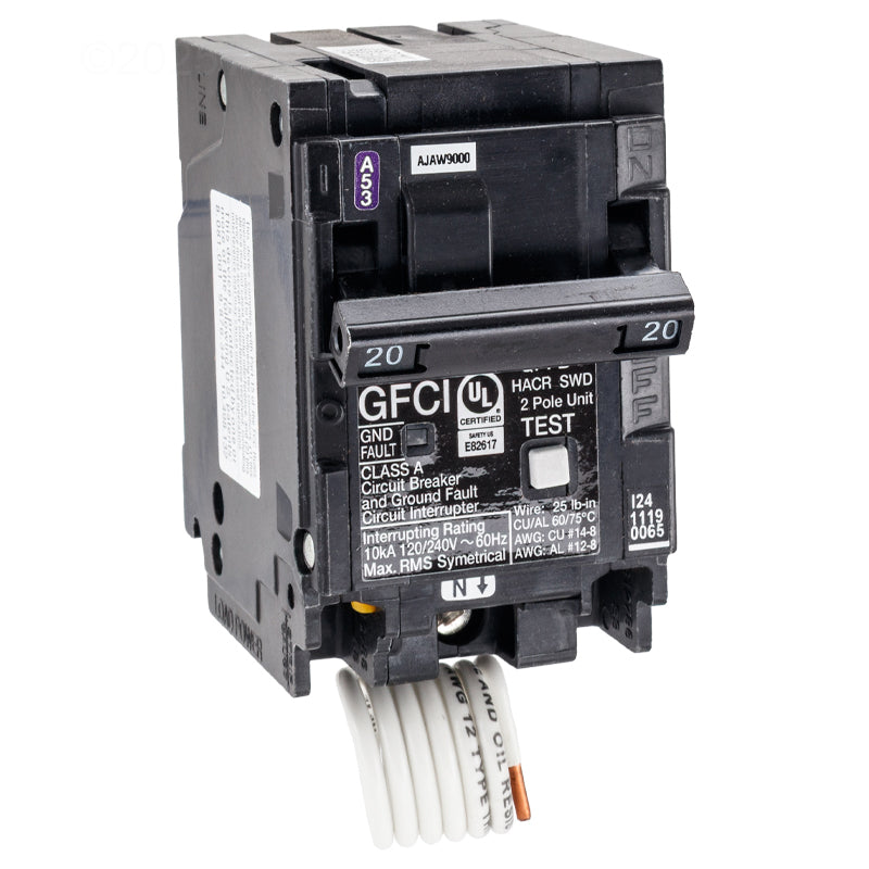 CMI 2-Pole 20A Breaker Circuit Siemens Siemens 2 Pole 20Amp Gfci Circuit Breaker - QF220