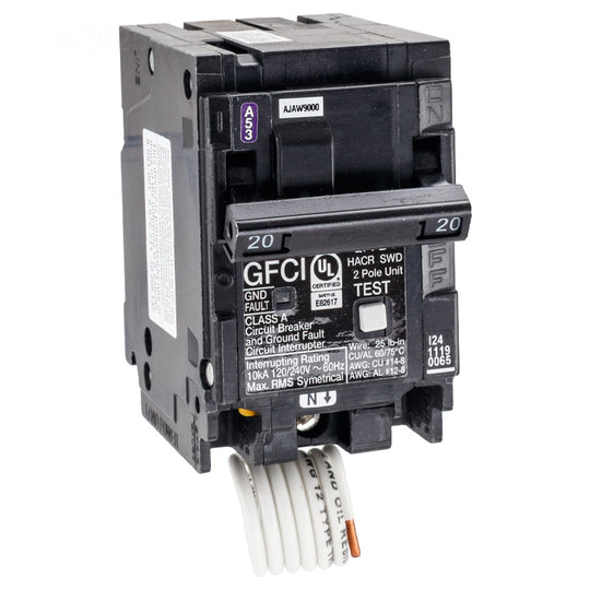 CMI 2-Pole 20A Breaker Circuit Siemens Siemens 2 Pole 20Amp Gfci Circuit Breaker - QF220