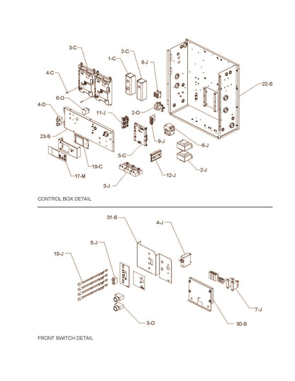 Raypak Hi Delta Natural Gas Heater 1530K BTU with CAL CODE 100-10006501 parts diagram
