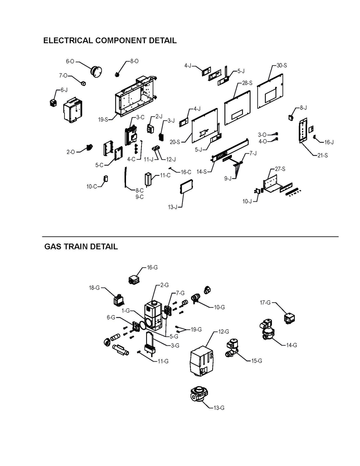 Raypak MVB Modulating Vertical Pool & Spa Natural Gas Heater 1900K BTU w/ CAL CODE 100-10006505 parts diagram