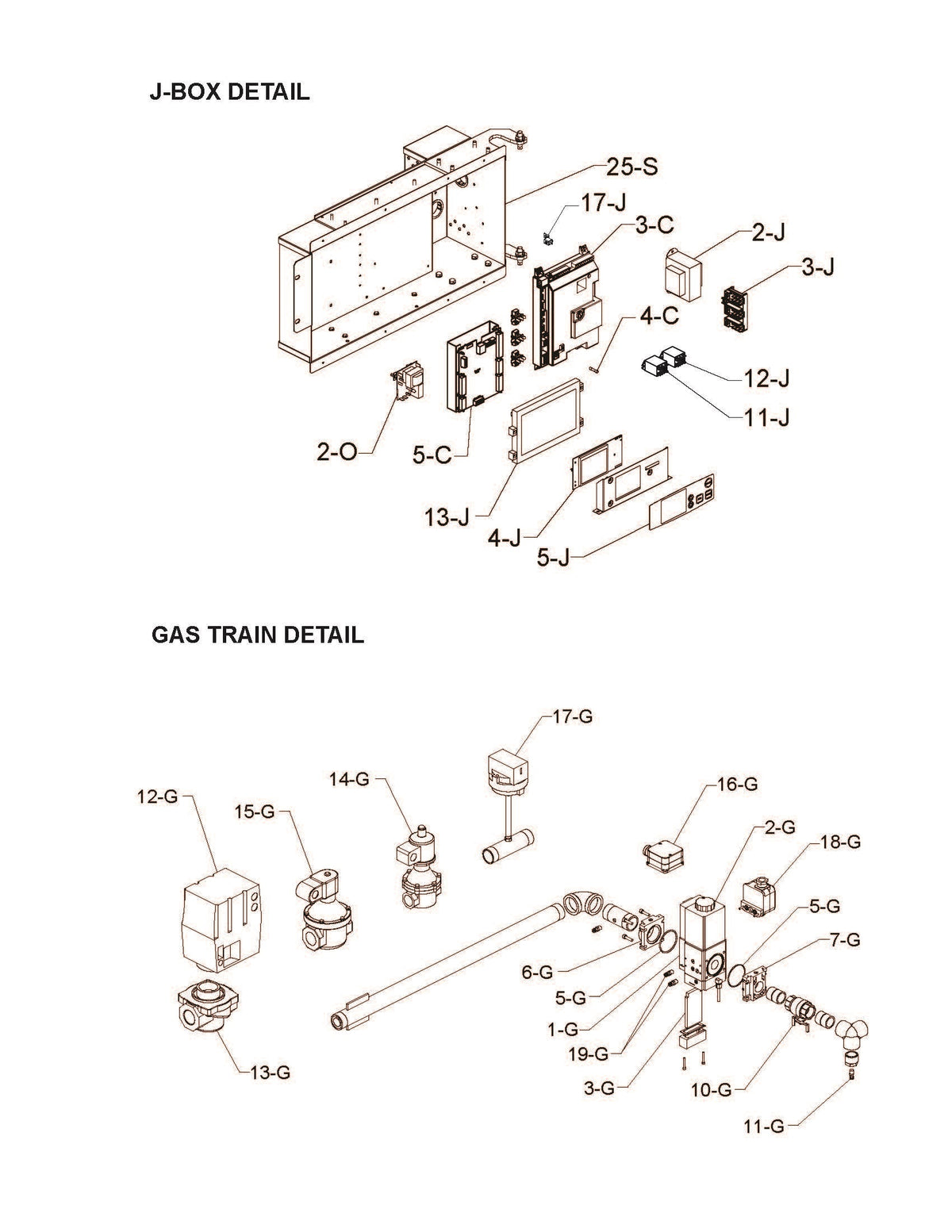 Raypak XTHerm Natural Gas Heater 97% EE 1999K BTU with CSD-1 100-10006508 parts diagram