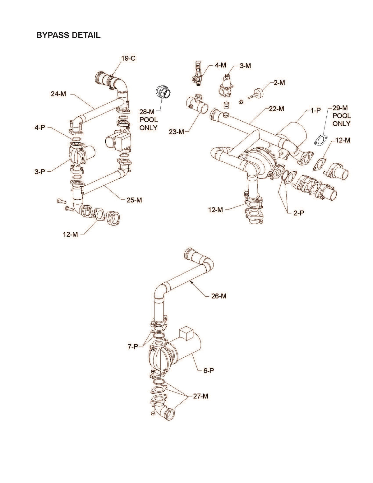 Raypak XTHerm Natural Gas Heater 97% EE 1999K BTU with CSD-1 100-10006508 parts diagram