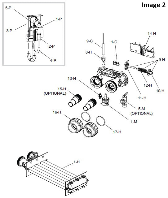 Raypak Model R156A Digital Pool & Spa Heater Natural Gas 150 MBTUH 014785 parts diagram