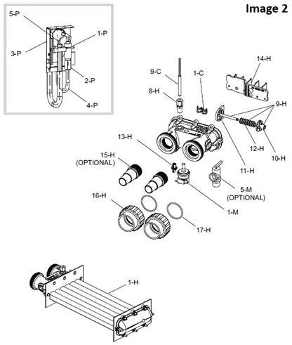 Raypak Model R156A Digital Pool & Spa Heater Natural Gas 150 MBTUH 014785 parts diagram