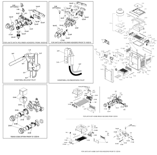 Raypak 406A Digital Natural Gas Heater #51 2-6K 017378 parts diagram