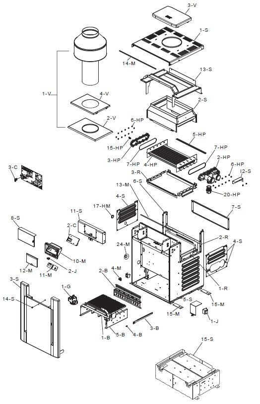 Raypak 206A Digital Natural Gas Heater 2000'-6000' 199.5 BTUH 009220 parts diagram