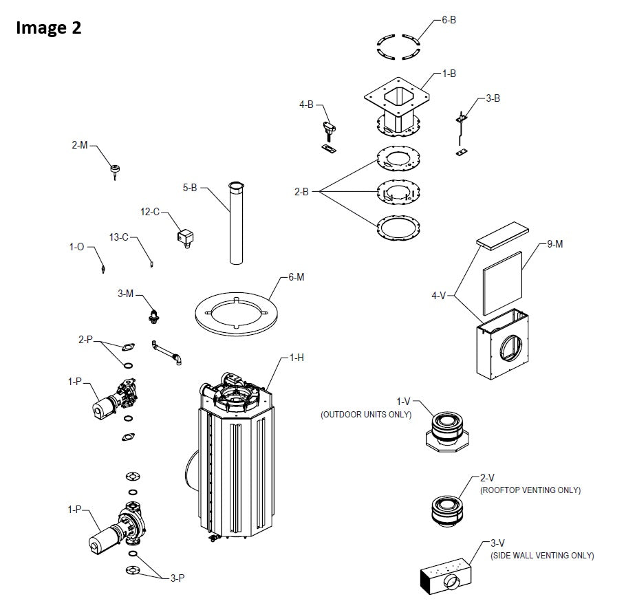 Raypak MVB P-1504A Cold Run Commercial Vertical Swimming Pool Heater 1,500,000K BTU/H 014384 parts diagram