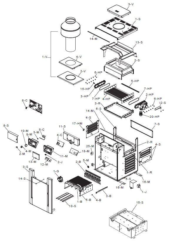 Raypak Digital 266A 266 BTU Natural Gas Heater 009217 parts diagram