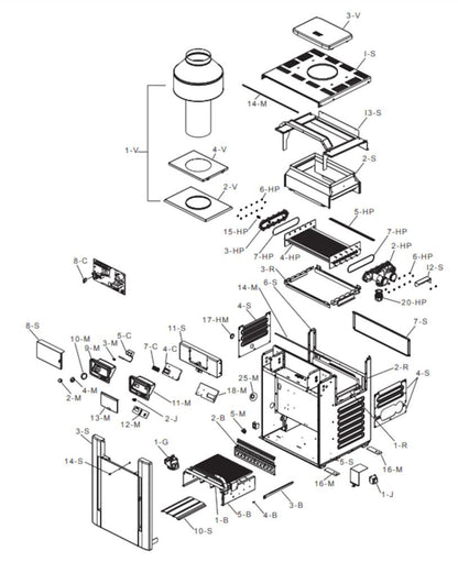 Raypak Liquid Propane Electric Heater 266K BTU 009225 parts diagram