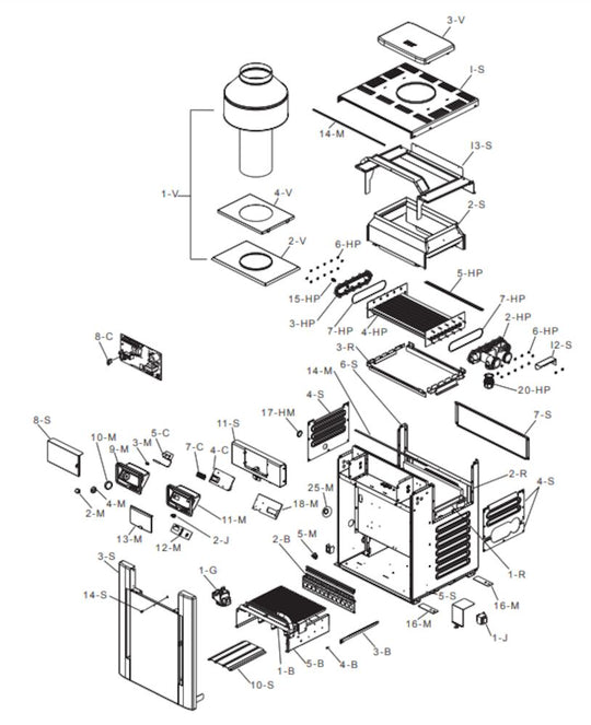 Raypak Liquid Propane Electric Heater 266K BTU 009225 parts diagram