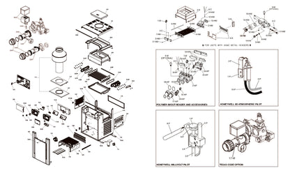 Raypak Natural Gas Electric Heater 332K BTU 009218 parts diagram