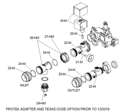 Raypak Digital Electronic Cupro Nickel Heater Natural Gas Heater #51 406K BTU 014941 parts diagram
