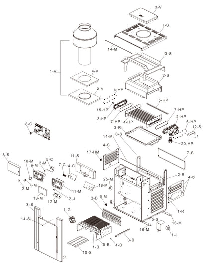 Raypak 406A Digital Electronic Liquid Propane Heater 360K BTU 014953 parts diagram