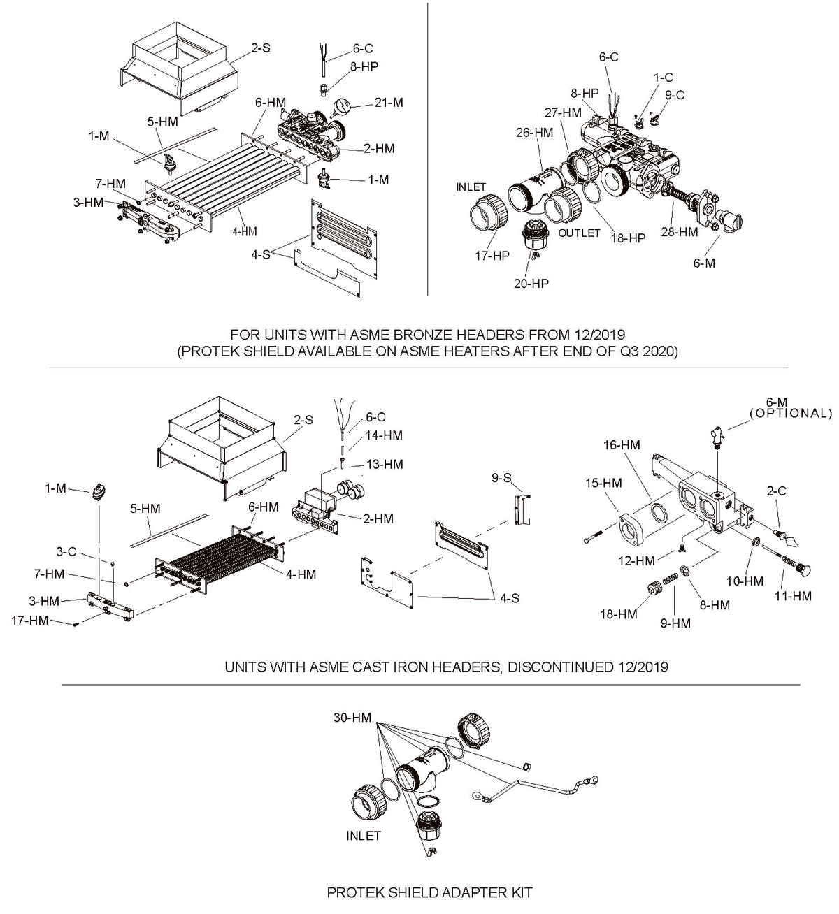 Raypak Digital Electronic Cupro Nickel Heater Natural Gas Heater #51 180K BTU 014938 parts diagram
