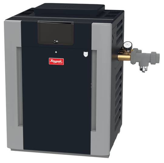 Raypak 406A Digital Natural Gas ASME Heater with Bronze Headers and Cupro-Nickel Heat Exchanger - 017402