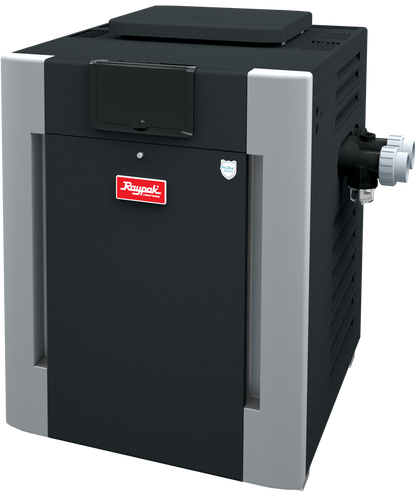 Raypak B-R406A-EN-X #52 Digital ASME Natural Gas Heater, 399K BTU, Cupro-Nickel Exchanger, 268 lbs, 2” Bronze Headers, ProTek Shield Module | 017410