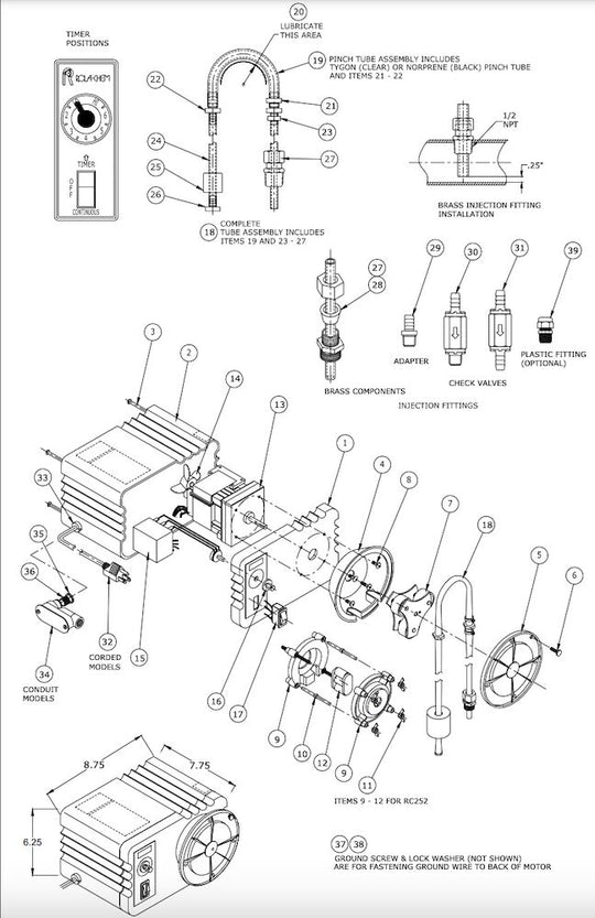 Rola-Chem 15 gal System Tank with Pro-Series 300 Pump 543854 parts diagram