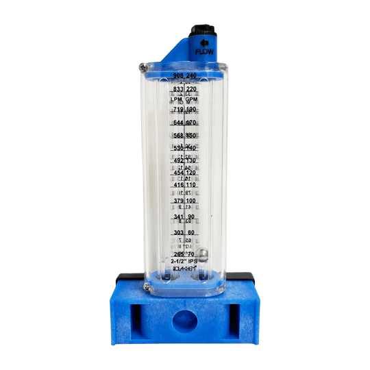 Rolachem 2" PVC Flowmeter, Side Mount, for Horizontal Pipe, 40 - 140 GPM | 570351S