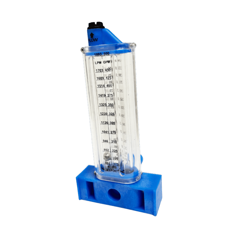 Rolachem 4" PVC Flowmeter, Vertical Mount, for Vertical Pipe, 175 - 400 GPM | 570381V