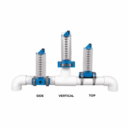 Rolachem 4" PVC Flowmeter, Vertical Mount, for Vertical Pipe, 175 - 400 GPM | 570381V