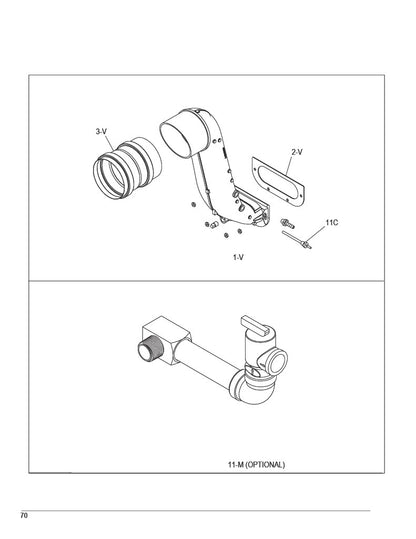 Raypak AVIA P-D264A-EN-C Natural Gas Low NOx Pool and Spa Heater 264K BTU 018092 parts diagram